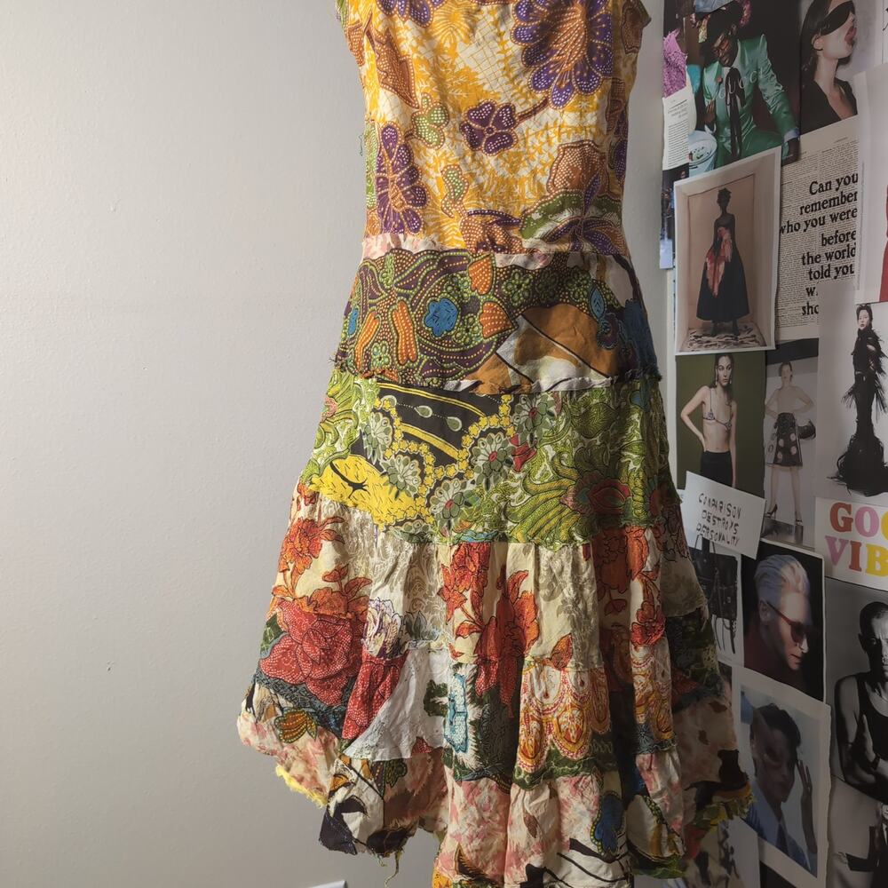 Whimsygoth Patchwork Vintage Dress - image 5